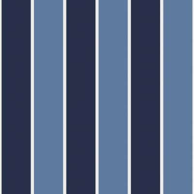Papel pintado de rayas color azul Amazzonia 22065