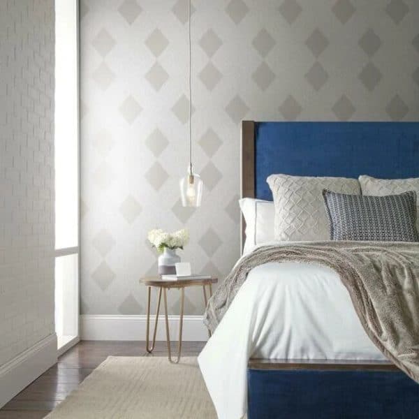 Papel pintado de rombos en color gris Beveled Edge GM7537 - Imagen 4