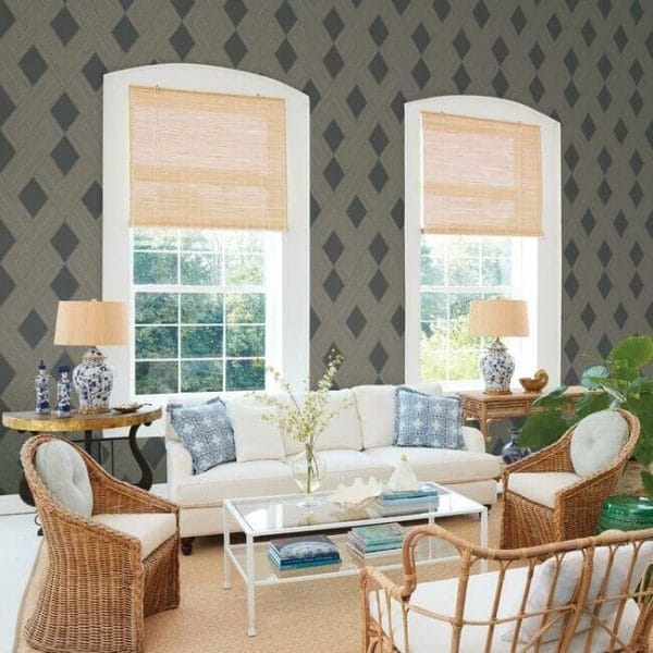 Papel pintado de rombos en color gris Beveled Edge GM7538 - Imagen 3