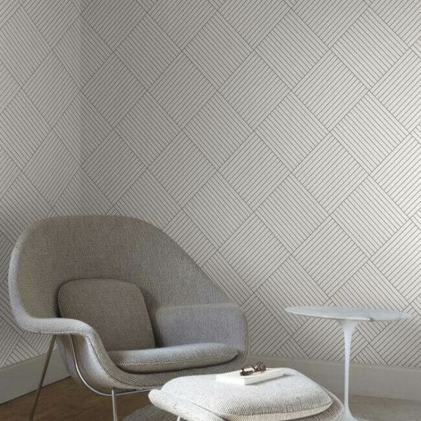 Papel pintado de geométrico clásico en color blanco y negro Twisted Tailor GM7565 - Imagen 3