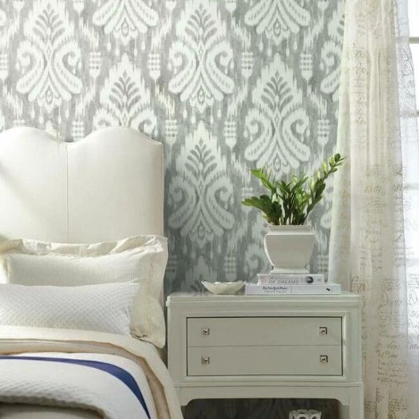 Papel pintado de ikat en color gris oscuro Hawthorne Ikat TC2643 - Imagen 4