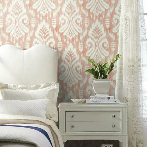 Papel pintado de ikat en color naranja Hawthorne Ikat TC2646 - Imagen 4