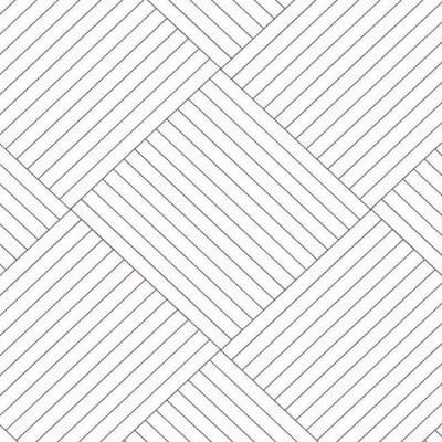 Papel pintado de geométrico clásico en color blanco y negro Twisted Tailor GM7565