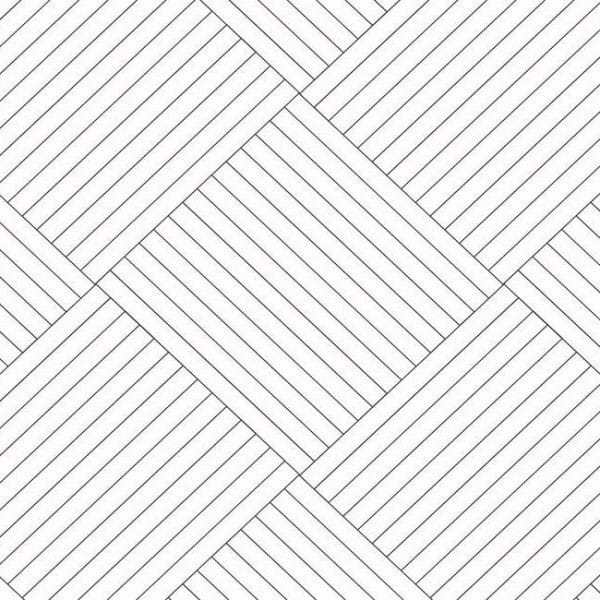 Papel pintado de geométrico clásico en color blanco y negro Twisted Tailor GM7565