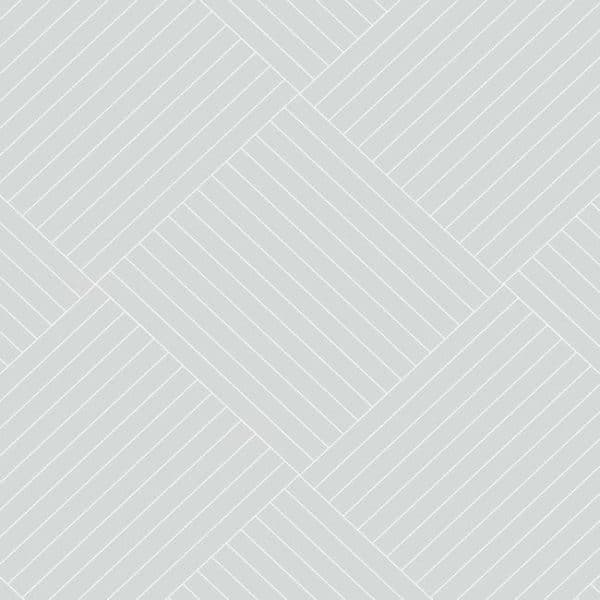 Papel pintado de geométrico clásico en color gris azulado Twisted Tailor GM7566