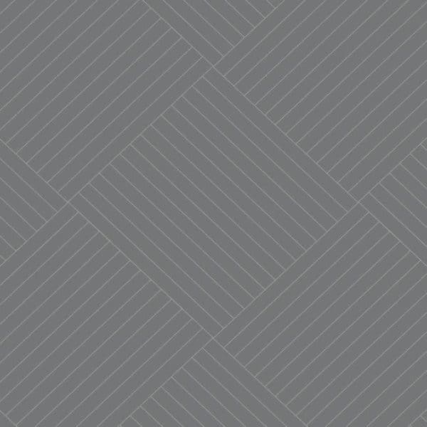 Papel pintado de geométrico clásico en color gris Twisted Tailor GM7568