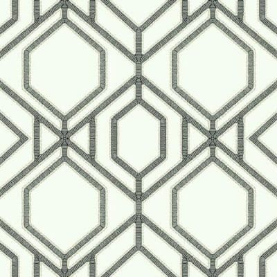 Papel pintado de trellis en color gris Sawgrass Trellis TC2632