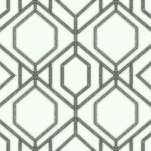 Papel pintado de trellis en color gris Sawgrass Trellis TC2632