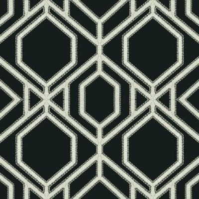 Papel pintado de trellis en color negro Sawgrass Trellis TC2637