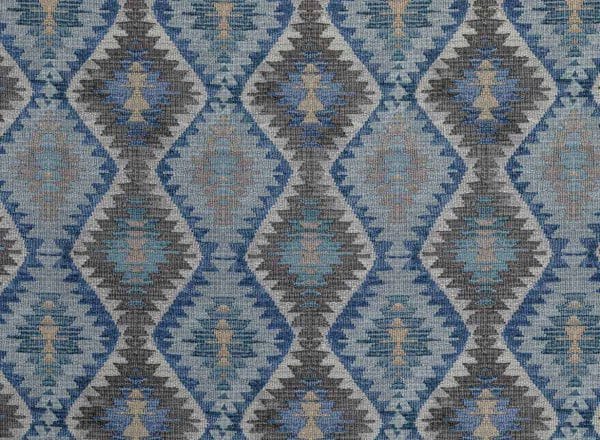 Tela de estilo étnico en color azul Lewa col. 1