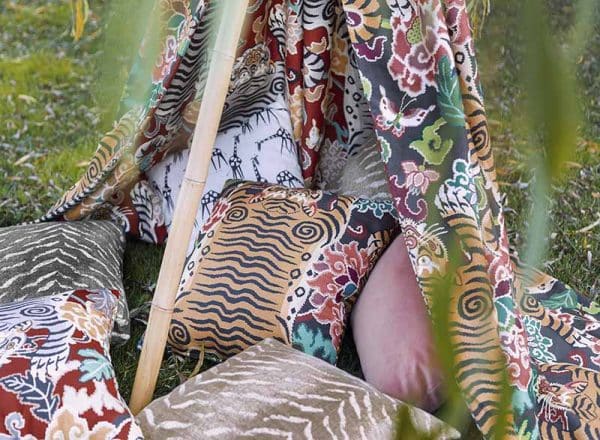 Tela de estilo selva en multicolor Sumatra col. 1 - Imagen 5