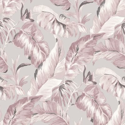 Papel pintado tropical floral color rosa Amazzonia 22014