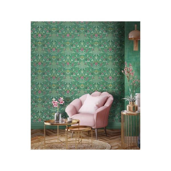 Papel pintado estampado floral color beige Casamood 27008 - Imagen 5