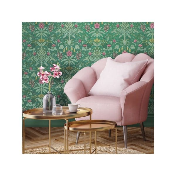 Papel pintado estampado floral color verde Casamood 27005 - Imagen 4
