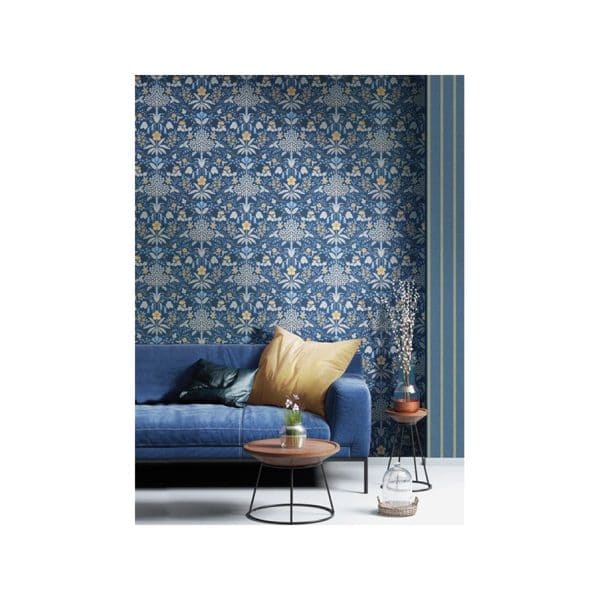Papel pintado estampado floral color azul Casamood 27006 - Imagen 3