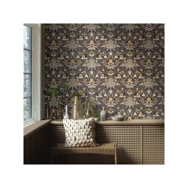 Papel pintado estampado floral color beige Casamood 27008 - Imagen 3