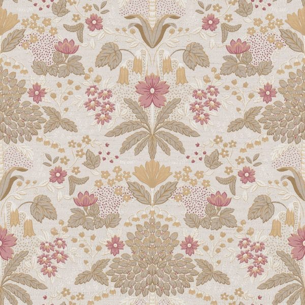 Papel pintado estampado floral color beige Casamood 27008