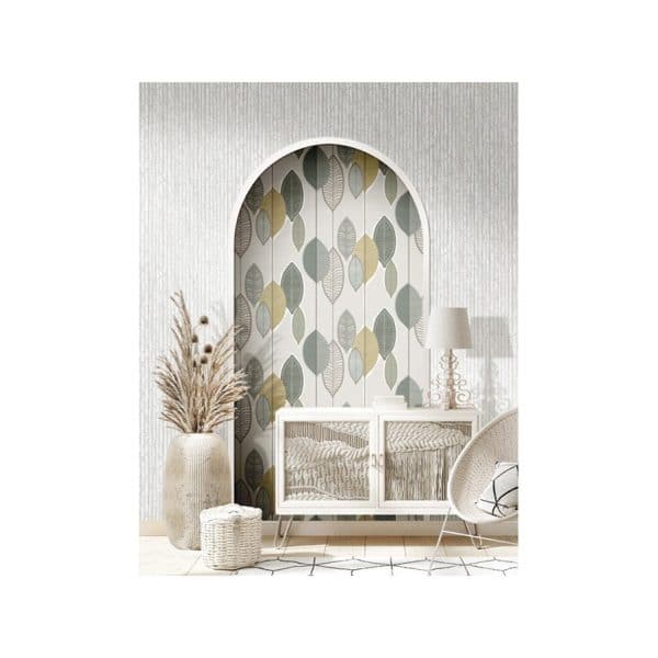 Papel pintado de hojas color beige Casamood 27017 - Imagen 3