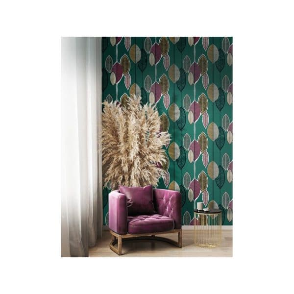 Papel pintado de hojas color verde Casamood 27018 - Imagen 3