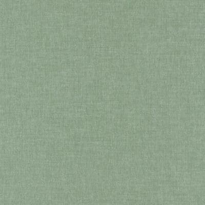 Papel pintado liso en color verde Linen Uni 68527190