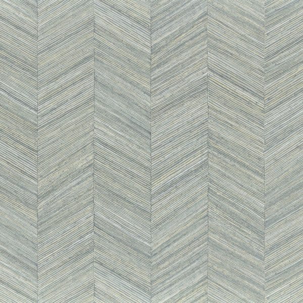 Papel pintado de acabados naturales en color azul Ocotea 75371324