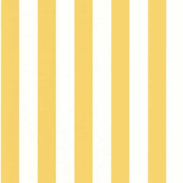 Papel pintado de rayas en color amarillo Olympe 87432043