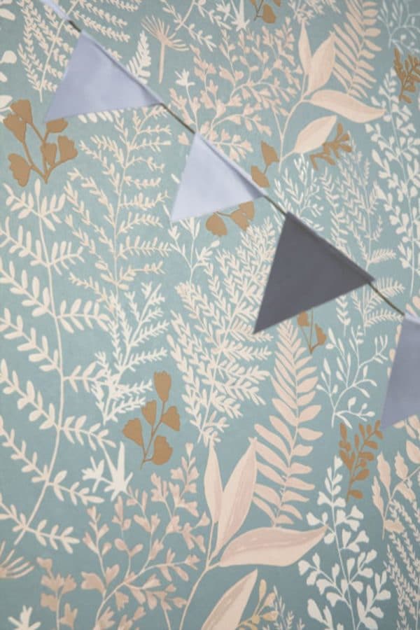 Papel pintado de hojas en color azul claro Woodland 102926100 - Imagen 3
