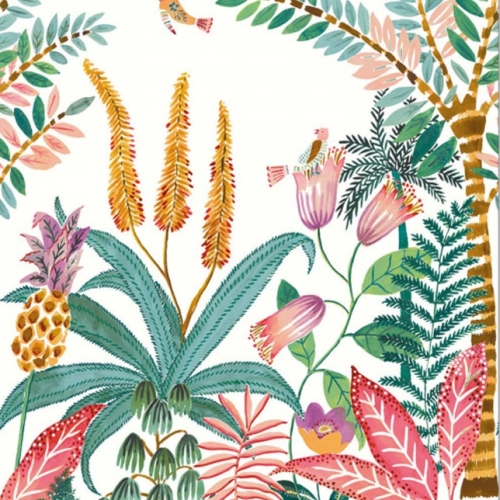 Mural de papel pintado selva en multicolor Ritournelle 103207603