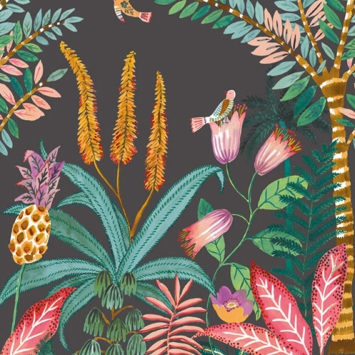 Mural de papel pintado selva en multicolor Ritournelle 103207903