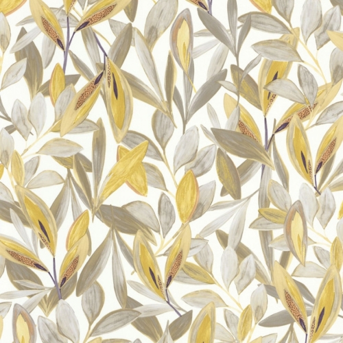 Papel pintado de hojas en color beige Hojas 85971026