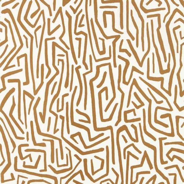 Papel pintado abstracto en color dorado Melodic HQN2112830