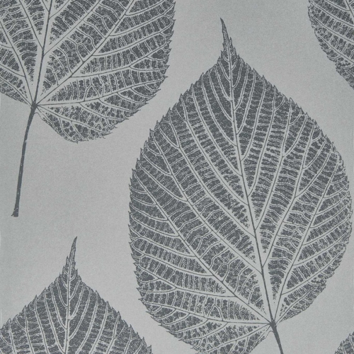 Papel pintado de hojas en color gris Leaf HTEW112608