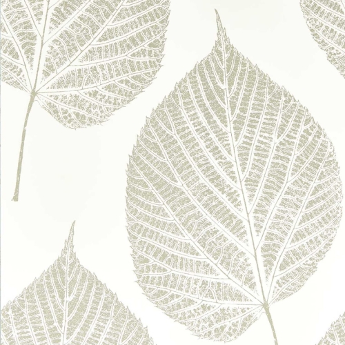 Papel pintado de hojas en color beige Leaf HTEW112609