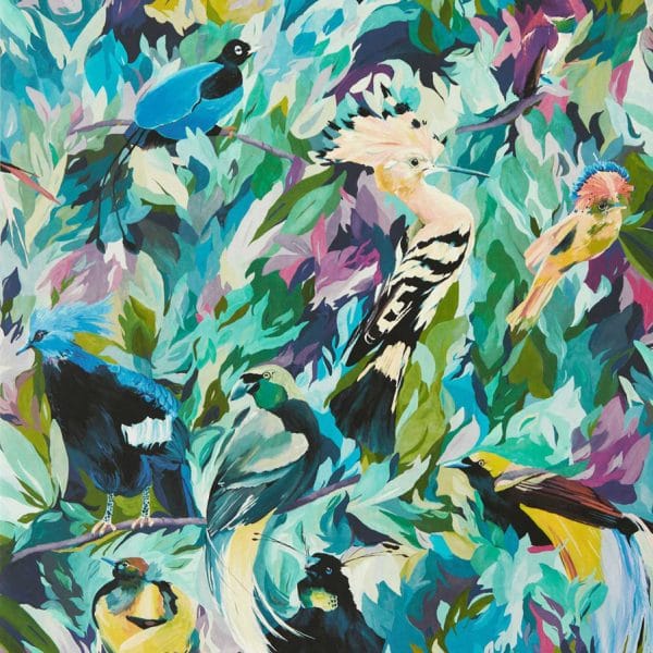 Papel pintado de pájaros multicolor Dance of Adornment HTEW112763