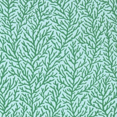 Papel pintado de corales en color verde Atoll HTEW112769