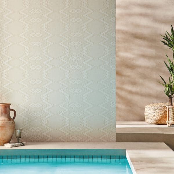 Papel pintado de zig zag en color beige Ankara HQN2112847 - Imagen 3