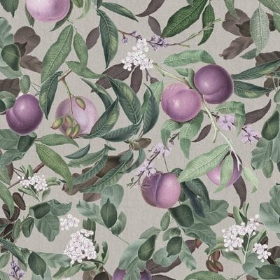 Papel pintado infantil de color verde Peach Valley R17991