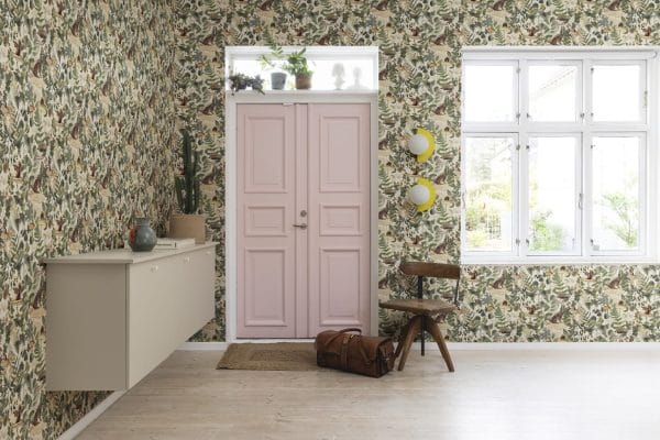 Papel pintado infantil de color verde y beige Wildlife Creek R18001 - Imagen 4