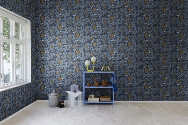 Papel pintado infantil de color azul Treehouse R18012 - Imagen 4