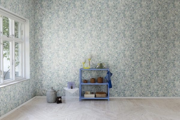 Papel pintado infantil en color azul Poppy Meadow R18123 - Imagen 4