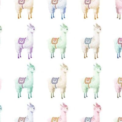 Papel pintado infantil multicolor Alpaca Rebel R18133