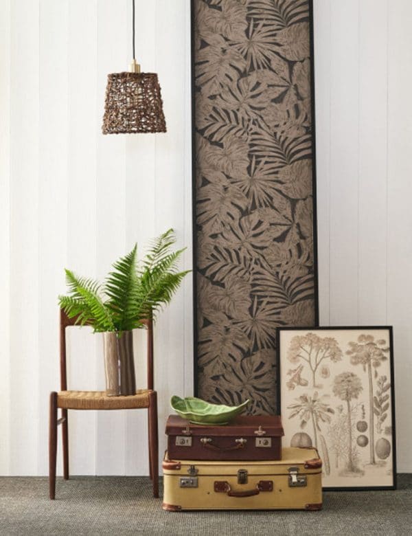 Papel pintado de hojas en color gris Granada 86439363 - Imagen 6