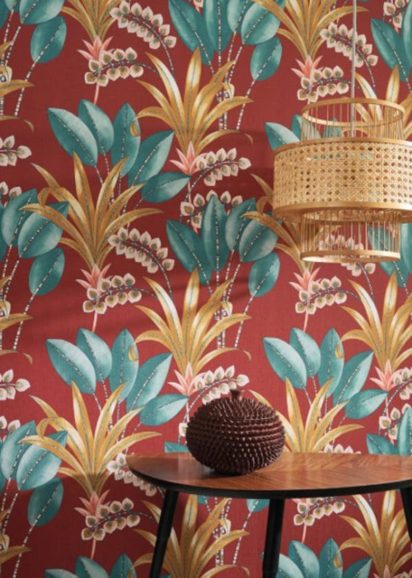 Papel pintado de hojas en color gris Palma 86419353 - Imagen 9