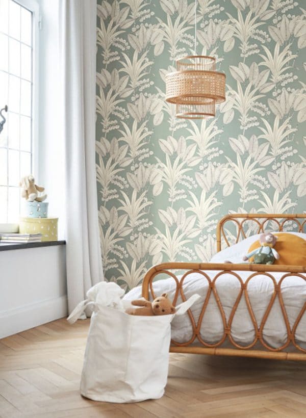 Papel pintado de hojas en color gris Palma 86419353 - Imagen 6