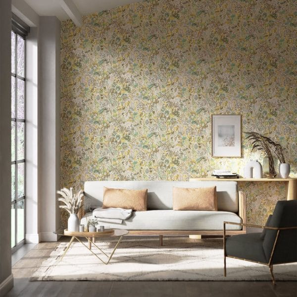 Papel pintado de flores estampado multicolor Sanguine HQN2112840 - Imagen 3