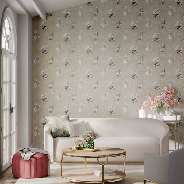 Papel pintado de peces en color beige Halfmoon HTEW112765 - Imagen 4