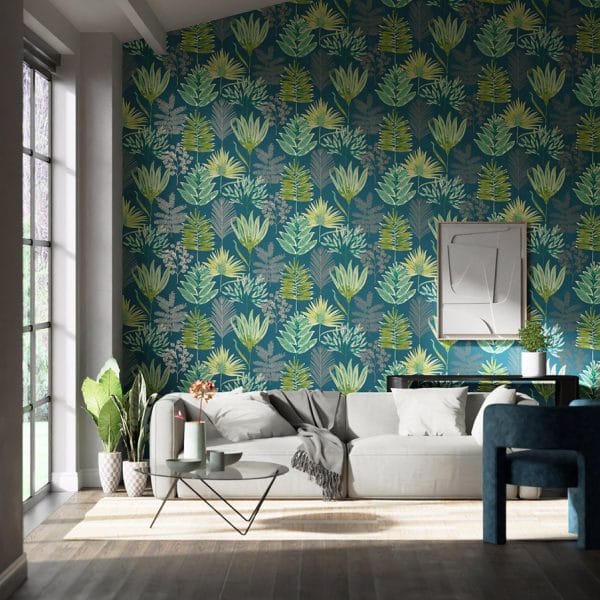 Papel pintado de hojas en color verde Yasuni HZAP111761 - Imagen 3