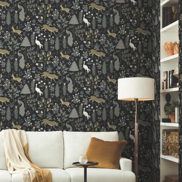 Papel pintado de animales color negro Menagerie RP7302 - Imagen 3