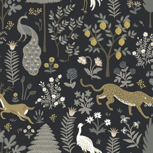 Papel pintado de animales color negro Menagerie RP7302