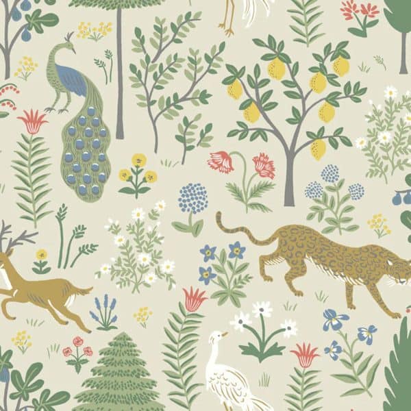 Papel pintado de animales color beige Menagerie RP7303
